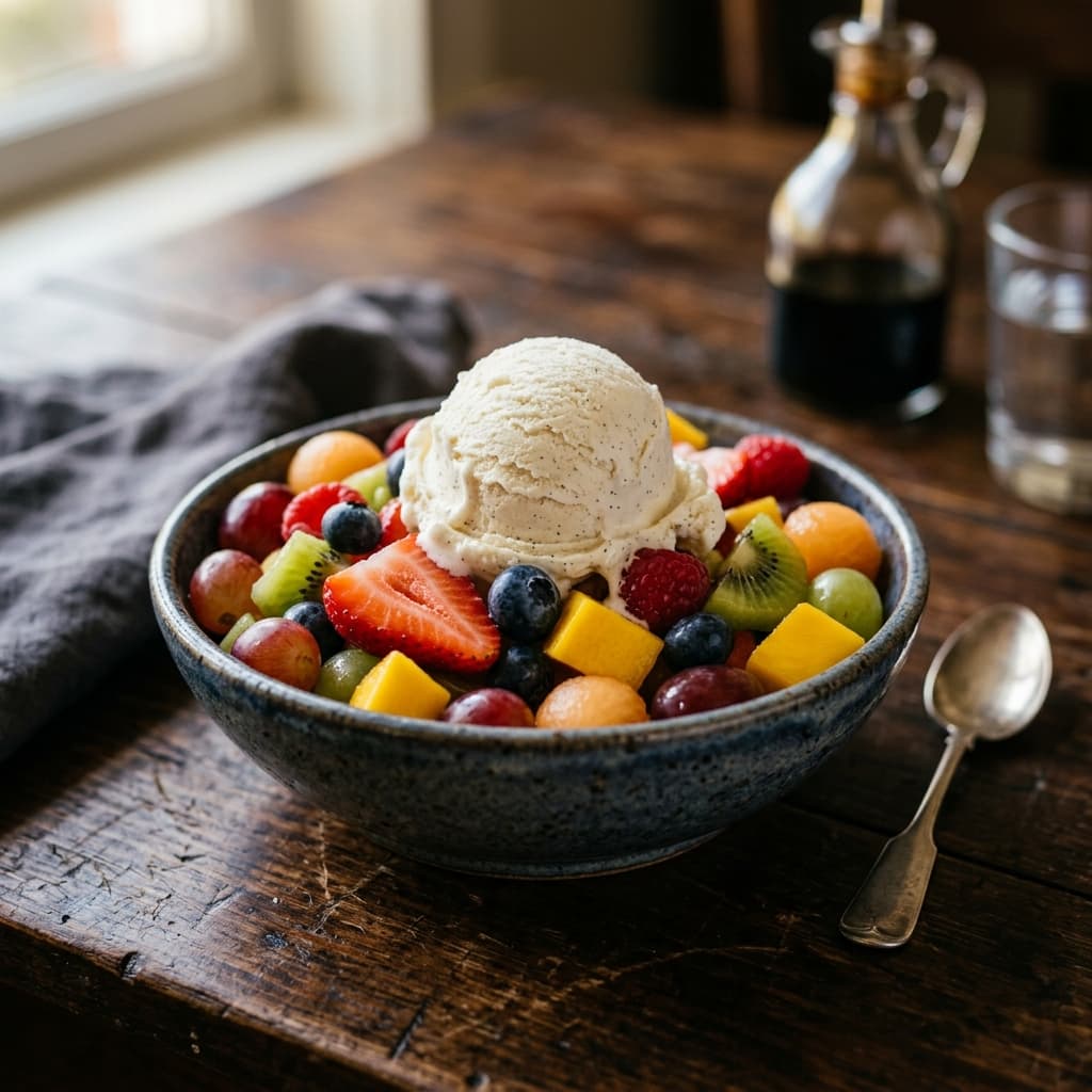 Fruit Salad With Icecream